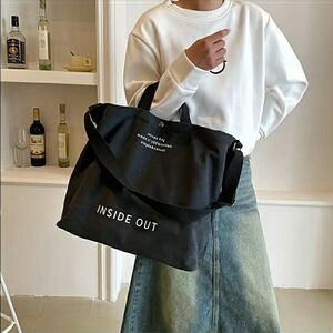 NEW! Black & White 'INSIDE OUT' Tote Bag